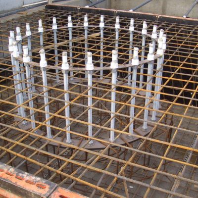 Ankerkorb mit Baustahl eingeflochten