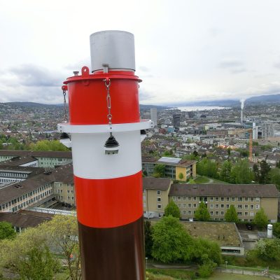 Warnlackierung für Flughindernis Schwingungsdämpfer